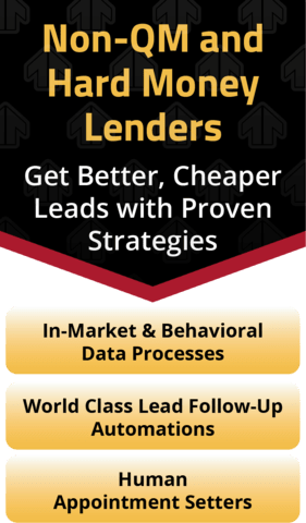 Better And Cheaper Leads For Non-QM & Hard Money Lenders!