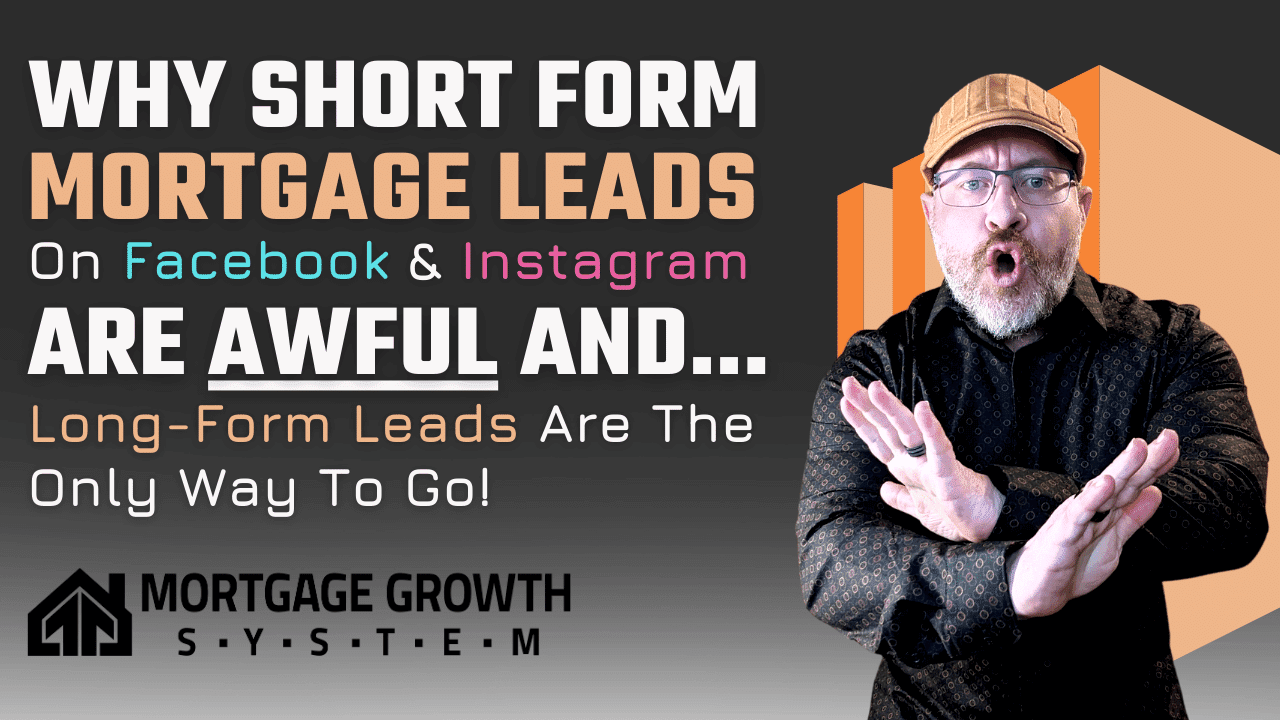 never use facebook lead forms for generating mortgage leads